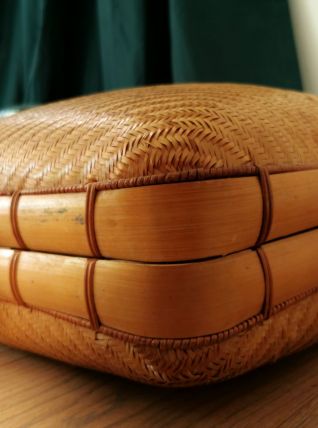 Valise rotin vintage 