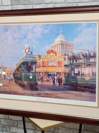 lithographie  kursaal 1920  los angeles signé  1996 dans bea