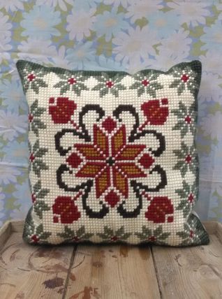 Coussin vintage (fait main)