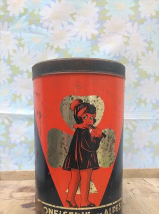 Boite publicitaire en tôle (confiserie des Alpes)