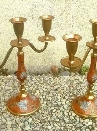 paire de chandeliers 3 branches