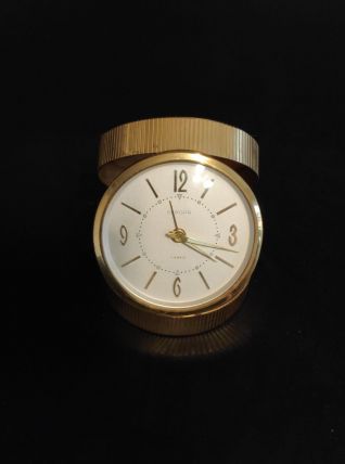 réveil de voyage Europa doré