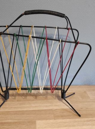 porte-revues scoubidou vintage