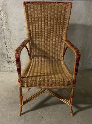 Fauteuil en rotin années 60