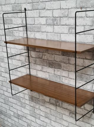 Etagere  design a.dekker 1960 a 70   en bois stratifié  72x7