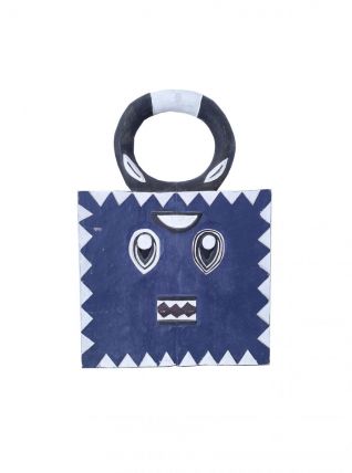 Masque Baoulé lunaire ou masque kplé kplé à cornes
