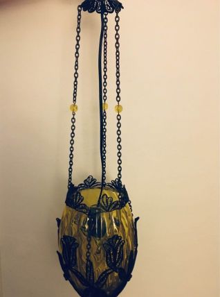 Suspension ambre et fer