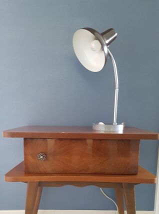 Table de chevet vintage, pied compas