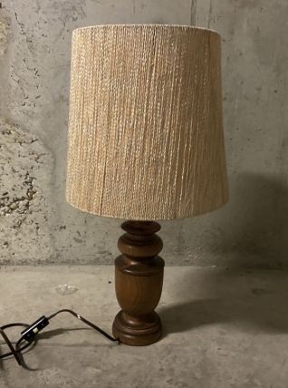 Lampe en bois années 70