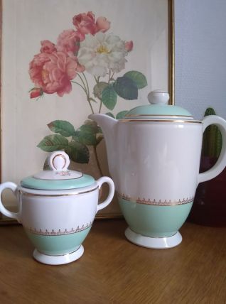 Théière et sucrier Lunéville Vintage