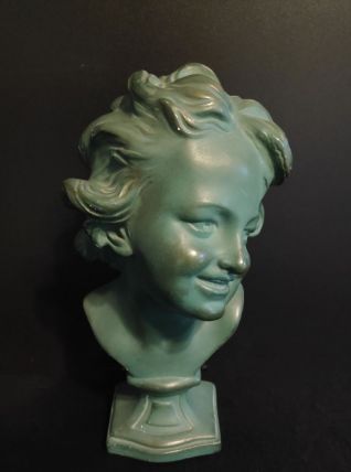 buste d'enfant en plâtre