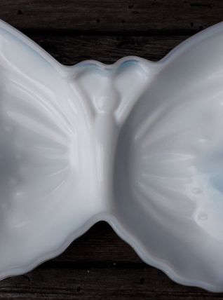 vide poche papillon en opaline opalescent avon