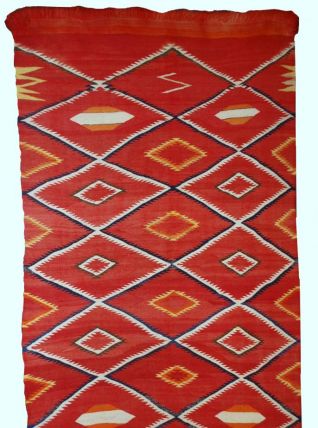 Tapis ancien Américain Navajo fait main, 1B557