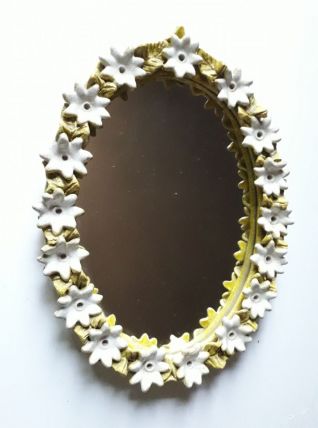 Miroir en céramique des années 50