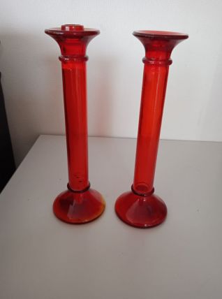 bougeoirs en  cristal 