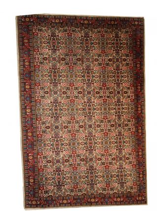 Tapis ancien Indien Indo-Mahal fait main, 1C274