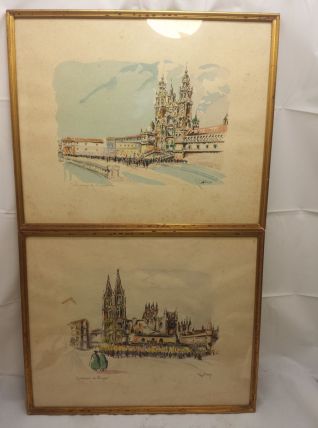 Lot de 2 Tableaux  Signés GUILLERY 