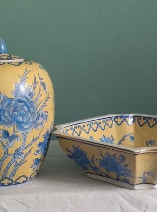 Lot de coupe et pot en porcelaine Adèle Carey by Kevia