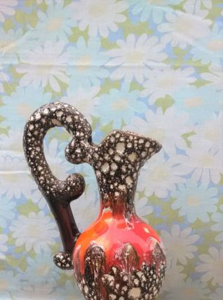 Grand vase en céramique émaillée (style Vallauris)