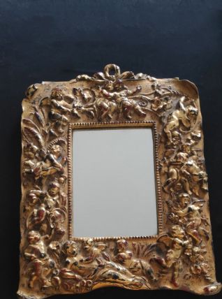 miroir en bois doré