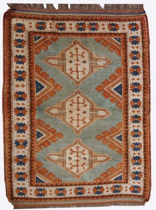 Tapis vintage Caucasien Kazak fait main, 1C324