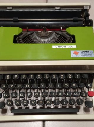 Machine à écrire UNION 320 verte olive