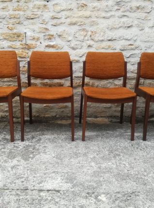 Chaises en teck des années 70
