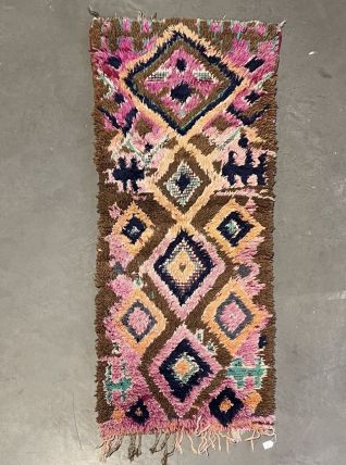 Tapis berbere marocain vintage Boujaad 90x190cm