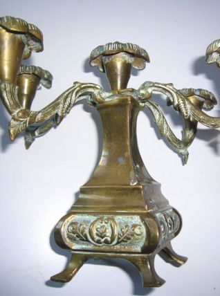 Chandelier en bronze fin XIX eme