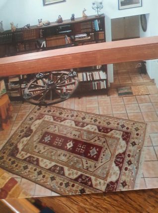 TAPIS Milas pure laine noeud double année 1970 certificat au