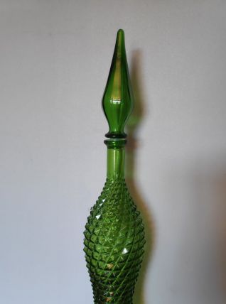 carafe italienne pointes de diamant avec bouchon flamme