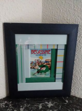 Cadre "Bécassine aux bains de mer" (fabrication artisanale)