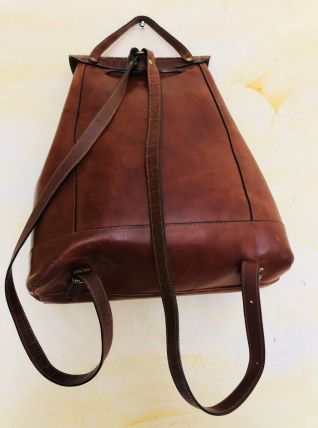 Sac à dos en cuir vintage 