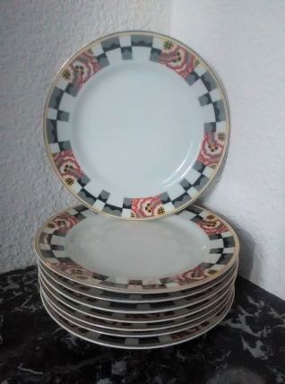 Assiettes à dessert - Raynaud Limoges (art déco)