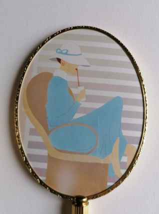 Nécessaire de toilette vintage miroir brosse peigne
