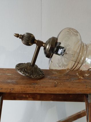 Applique murale vintage en verre