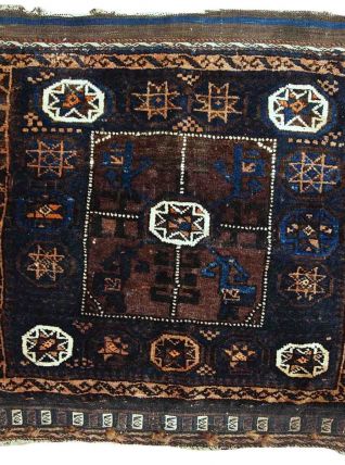 Tapis ancien Afghan Baluch fait main, 1C396