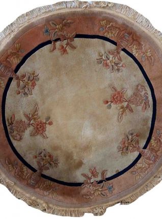 Tapis vintage Chinois Art Deco fait main, 1C485