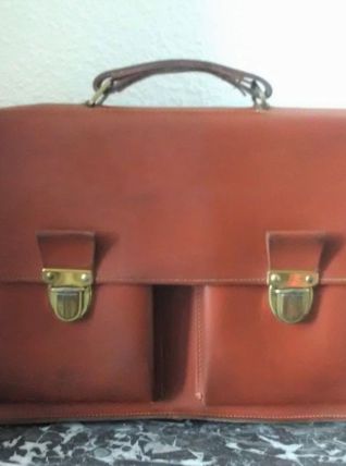 Cartable en cuir vintage 