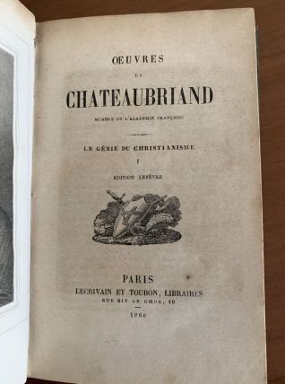 Œuvres de Chateaubriand en 20 volumes 1860