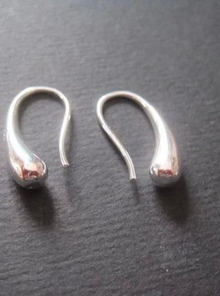 Boucles oreilles argent 925  forme goutte 