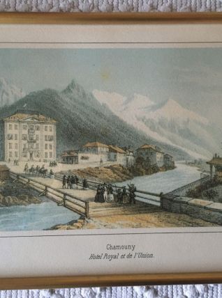 Litho Muller Deroy modèle Chamouny Hotel Royal et de l'Union