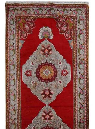Tapis vintage Turc Oushak fait main, 1C515