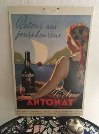 Affiche cartonnée Porto Antonat années 80.