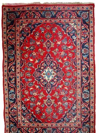 Tapis vintage Persan Kashan fait main, 1C766