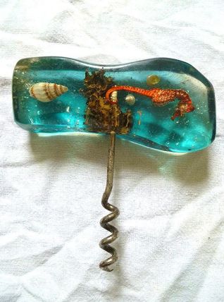 tire bouchon ancien résine inclusion