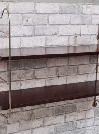 etagere 1960 chrome doré   et  belle tablettes