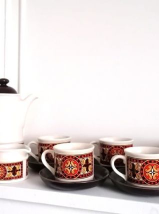 Service à chocolat Sadler England 1970