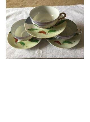 Set de 3 tasses avec leurs soucoupes