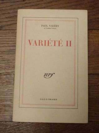 Variete 2- Paul Valéry- Gallimard 
